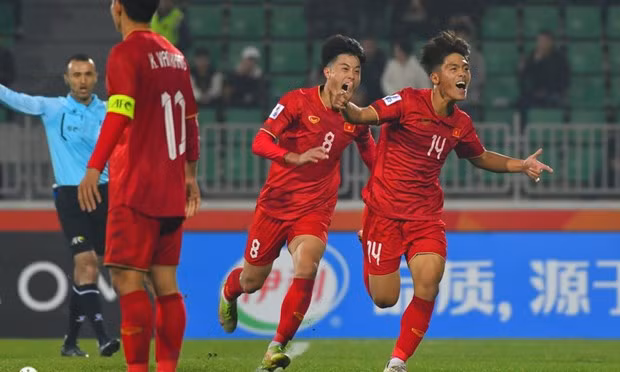 U20 Việt Nam thắng trận thứ 2 tại giải U20 châu Á 2023. Nguồn: VFF