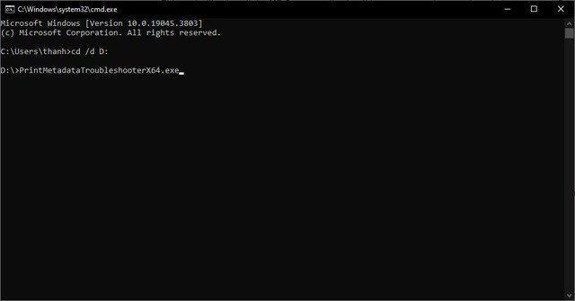 Nhập lệnh để chạy công cụ sửa lỗi máy in của Microsoft Nhập lệnh để chạy công cụ sửa lỗi máy in của Microsoft