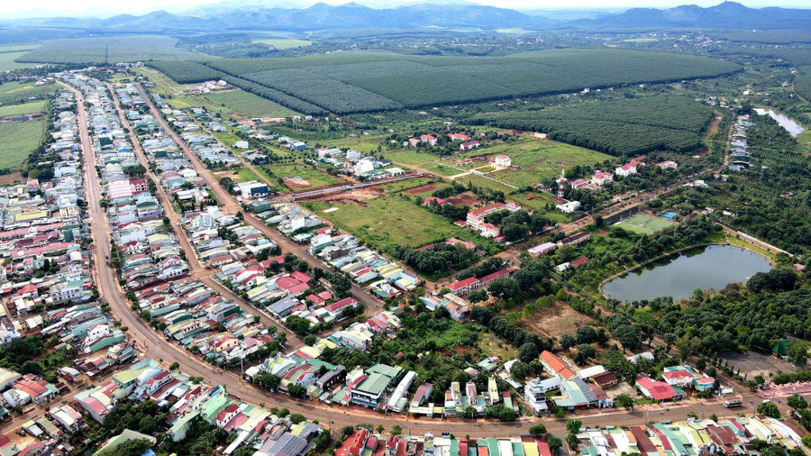 Một góc thị trấn Chư Ty, Đức Cơ. Ảnh: Thiên Di Một góc thị trấn Chư Ty, Đức Cơ. Ảnh: Thiên Di