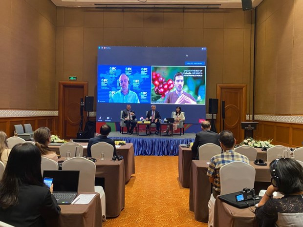 Quang cảnh sự kiện về Sản xuất và thương mại nông sản không gây mất rừng. Nguồn: Báo Pháp Luật Thành phố Hồ Chí Minh