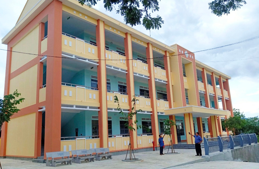 Công trình Trường THCS Đề Thám, thị xã An Khê. Ảnh: H.T