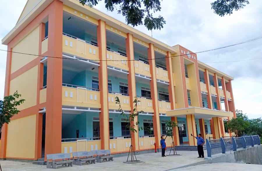 Công trình Trường THCS Đề Thám, thị xã An Khê. Ảnh: H.T
