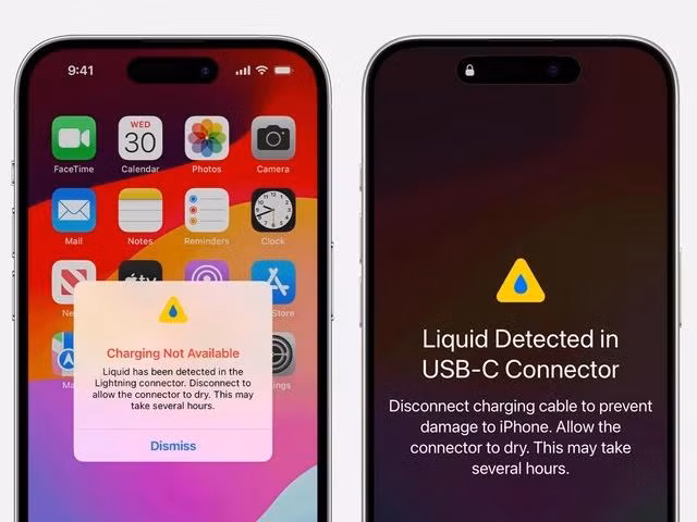 Apple đã trang bị tính năng giúp cảnh báo khi iPhone bị ướt