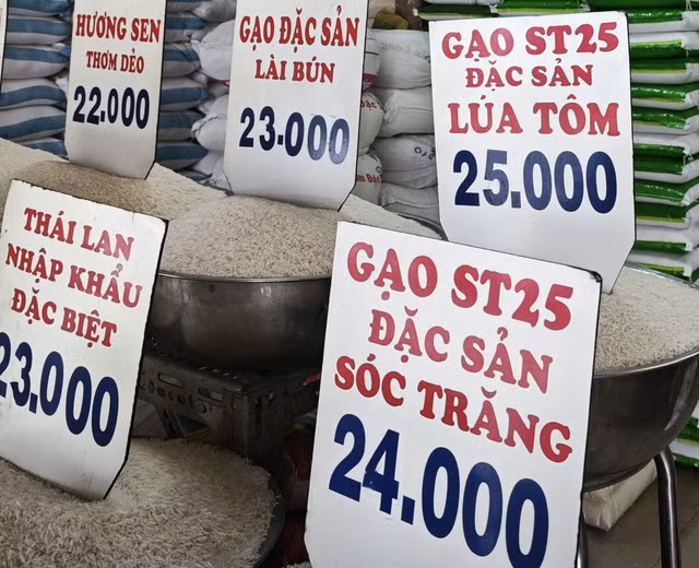 Gạo ST25 được bán dưới dạng xá có giá thấp hơn nhiều so với sản phẩm đóng túi mang thương hiệu doanh nghiệp
