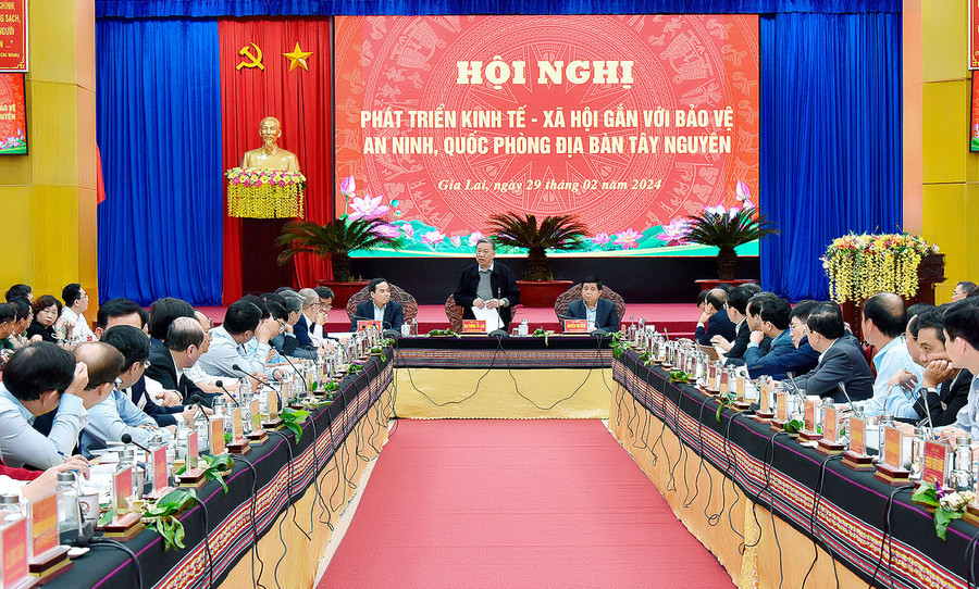 Đại tướng Tô Lâm-Ủy viên Bộ Chính trị, Bộ trưởng Bộ Công an phát biểu tại hội nghị. Ảnh: Đ.T
