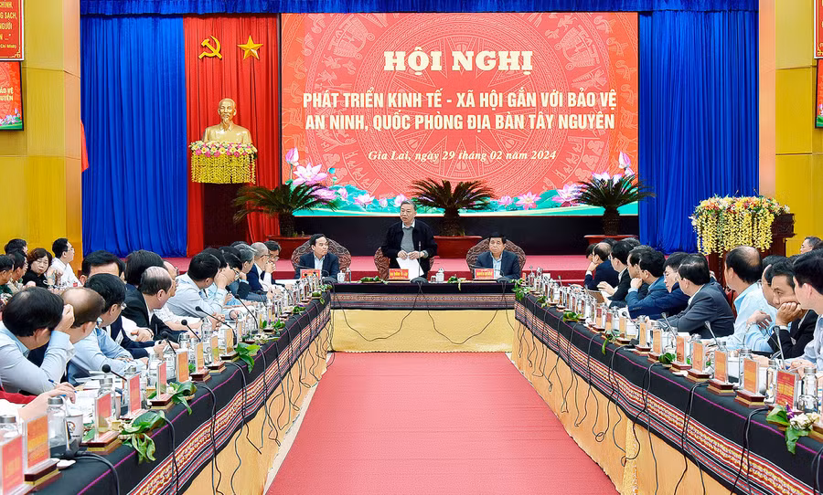 Đại tướng Tô Lâm-Ủy viên Bộ Chính trị, Bộ trưởng Bộ Công an phát biểu tại hội nghị. Ảnh: Đ.T