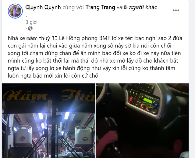 Chị Q. đăng tải lên mạng xã hội "tố" hành vi sàm sỡ của tài xế Chị Q. đăng tải lên mạng xã hội "tố" hành vi sàm sỡ của tài xế