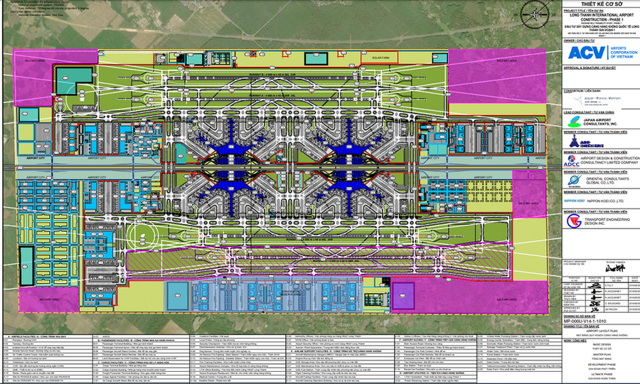 Phối cảnh thiết kế Cảng Hàng không Quốc tế Long Thành. (Ảnh: PV/Vietnam+)