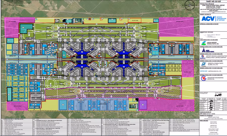 Phối cảnh thiết kế Cảng Hàng không Quốc tế Long Thành. (Ảnh: PV/Vietnam+)