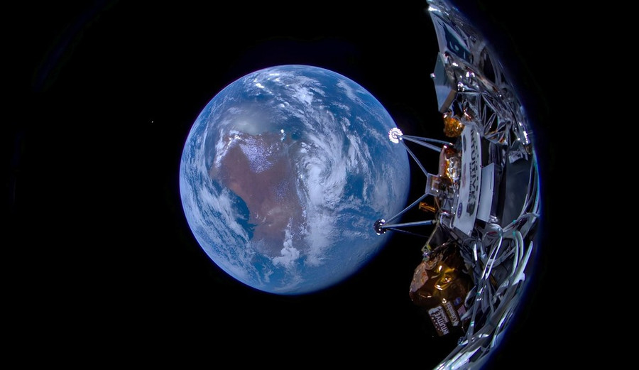 Hình ảnh tàu đổ bộ Mặt Trăng Odysseus. (Nguồn: Intuitive Machines)