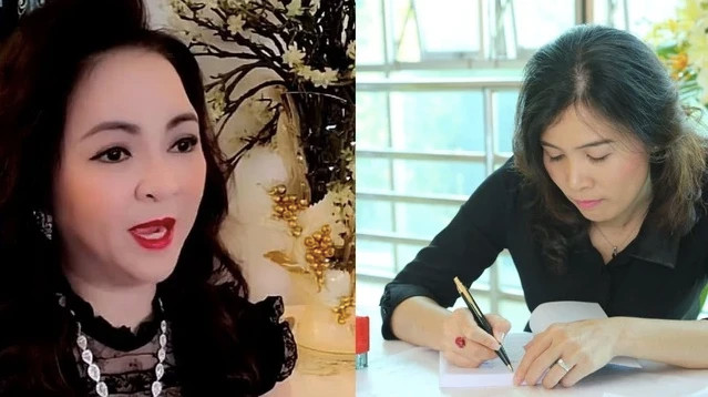 Bà Nguyễn Phương Hằng (bên trái) và bà Đặng Thị Hàn Ni