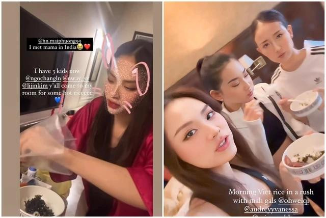 Hoa hậu Mai Phương mời những thí sinh quốc tế thưởng thức ẩm thực Việt Nam