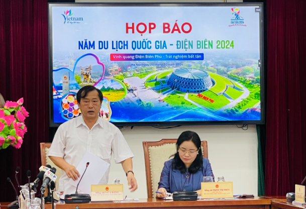 Phó Chủ tịch UBND tỉnh Điện Biên Vừ A Bằng cho biết năm 2024 Điện Biên đặt mục tiêu thu hút 1,3 triệu lượt khách, tổng thu ước đạt 2.200 tỉ đồng