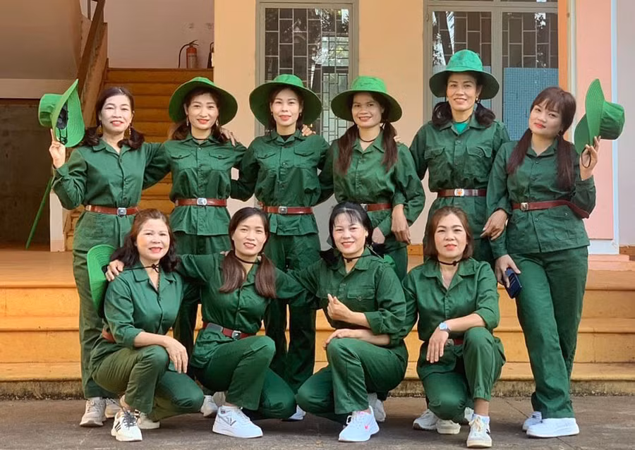 Các thành viên nhóm dân vũ Sức Sống Mới (Hội LHPN Chư Prông) (ảnh đơn vị cung cấp).