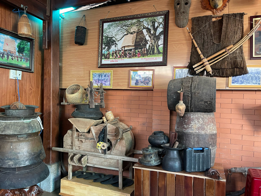 Một góc trong không gian trưng bày Tây Nguyên. Ảnh: H.N Một góc trong không gian trưng bày Tây Nguyên. Ảnh: H.N