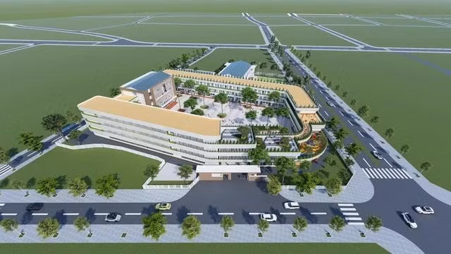 Phối cảnh dự án Trường tiểu học và THCS Chu Văn An