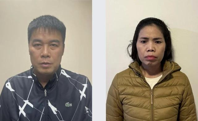 Bị can Nguyễn Văn Hậu (trái) và Nguyễn Thị Hằng Bị can Nguyễn Văn Hậu (trái) và Nguyễn Thị Hằng