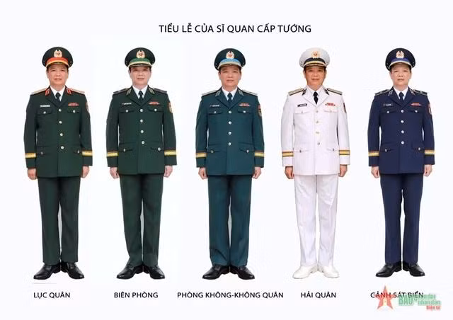 Mẫu lễ phục mới tiểu lễ của sĩ quan cấp tướng