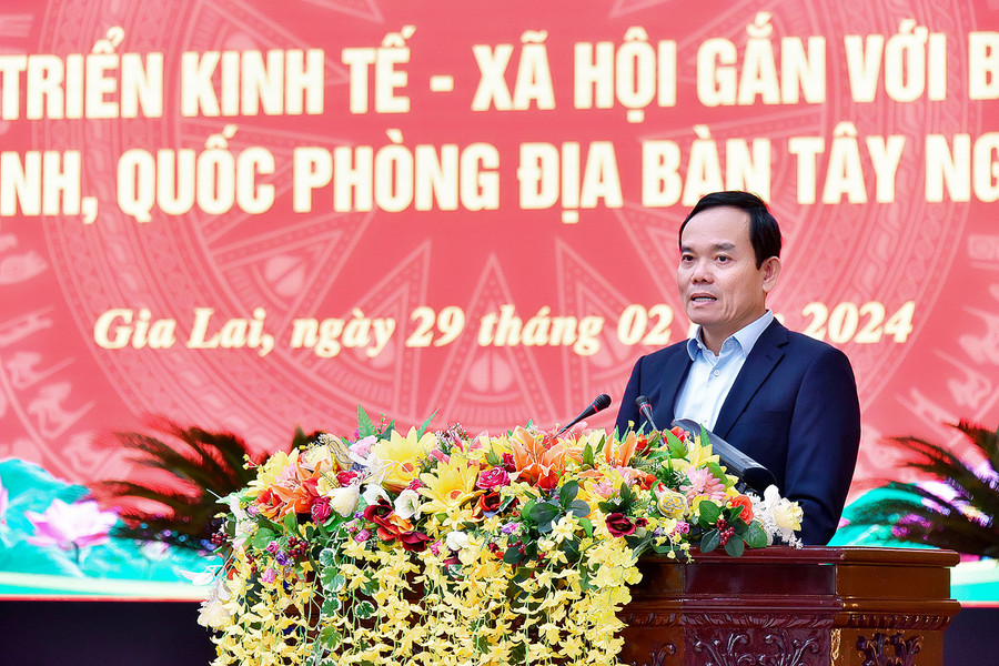 Phó Thủ tướng Chính phủ Trần Lưu Quang phát biểu khai mạc hội nghị. Ảnh: Đ.T