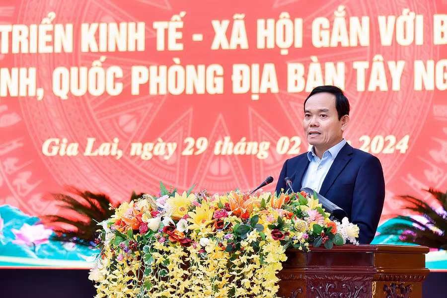 Phó Thủ tướng Chính phủ Trần Lưu Quang phát biểu khai mạc hội nghị. Ảnh: Đ.T