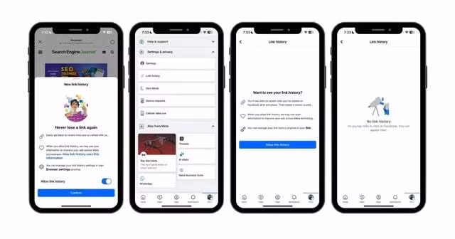 Lịch sử liên kết là phương thức mới giúp Facebook tiếp tục theo dõi người dùng