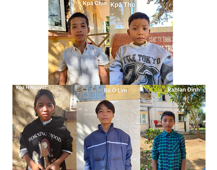 Trung tâm Bảo trợ Xã hội tổng hợp Gia Lai tìm thân nhân của 5 trẻ lang thang. Ảnh: ĐVCC