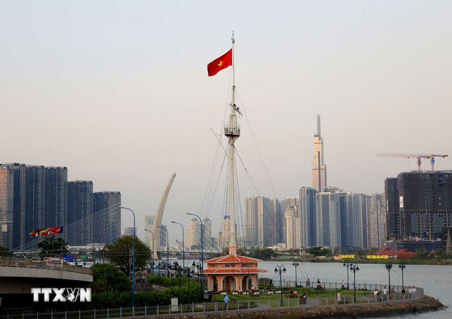 Cột cờ Thủ Ngữ. (Ảnh: Hồng Đạt/TTXVN)