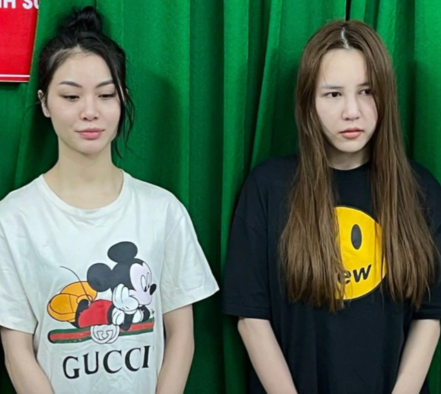 Hạnh và Liên tại công an