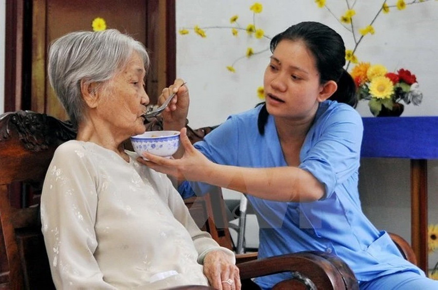 Chăm sóc đối tượng chính sách. (Nguồn: TTXVN) Chăm sóc đối tượng chính sách. (Nguồn: TTXVN)