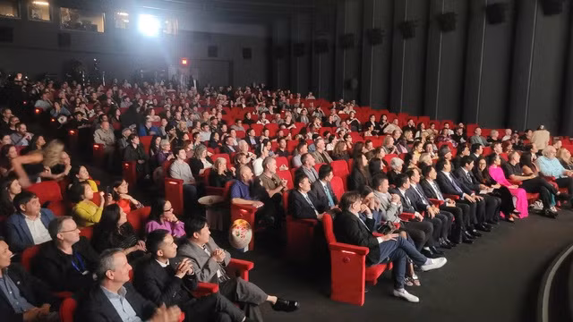 Các đại biểu tham dự chương trình xúc tiến du lịch - điện ảnh Việt Nam tại Mỹ với chủ đề "Việt Nam - Điểm đến mới của Điện ảnh thế giới". Ảnh: Thúy Hà