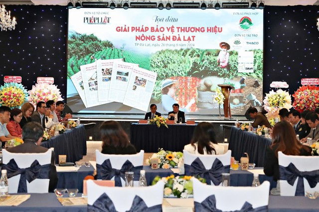 Quang cảnh tọa đàm "Giải pháp bảo vệ thương hiệu nông sản Đà Lạt"