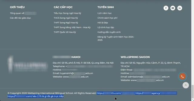 Text link dẫn về các trang web cá độ được chèn trong website một hệ thống giáo dục song ngữ Text link dẫn về các trang web cá độ được chèn trong website một hệ thống giáo dục song ngữ
