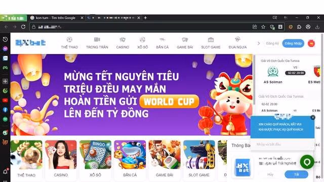 Sau khi click vào đường dẫn, trang web trên sẽ hiển thị lỗi 404 và tự động chuyển sang một trang web cờ bạc. Ảnh: Chụp màn hình