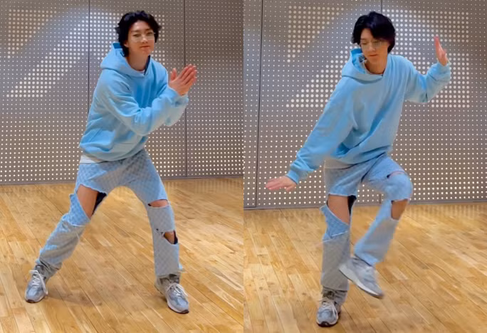 Lee Seung-hoon nhảy "Sorry Sorry" trên nền nhạc "See tình". Ảnh: IT Lee Seung-hoon nhảy "Sorry Sorry" trên nền nhạc "See tình". Ảnh: IT