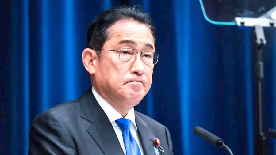 Thủ tướng Nhật Bản Kishida Fumio phát biểu tại buổi họp báo ngày 14-8. Ảnh: NIKKEI ASIA