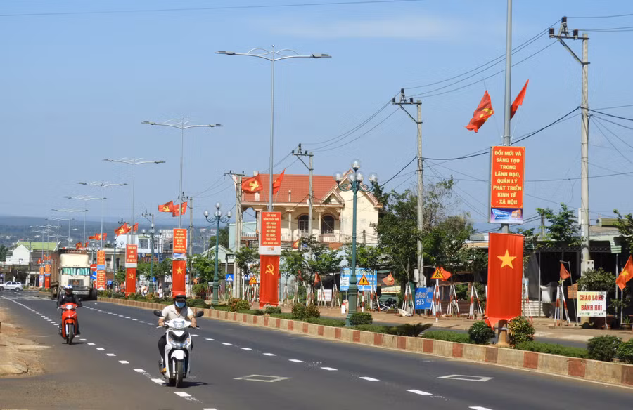 Một góc trung tâm huyện Chư Pưh. Ảnh: Thanh Nhật