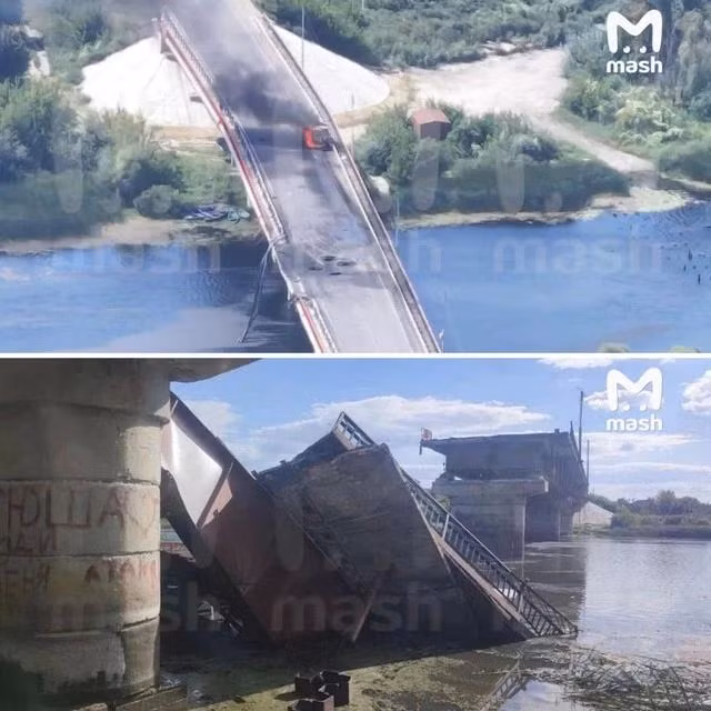 Cây cầu tại Kursk bị đánh sập