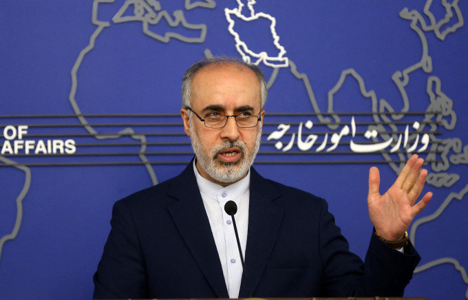 Phát ngôn viên Bộ Ngoại giao Iran Nasser Kanani tại một cuộc họp ở Tehran năm 2022. Ảnh: AFP Phát ngôn viên Bộ Ngoại giao Iran Nasser Kanani tại một cuộc họp ở Tehran năm 2022. Ảnh: AFP