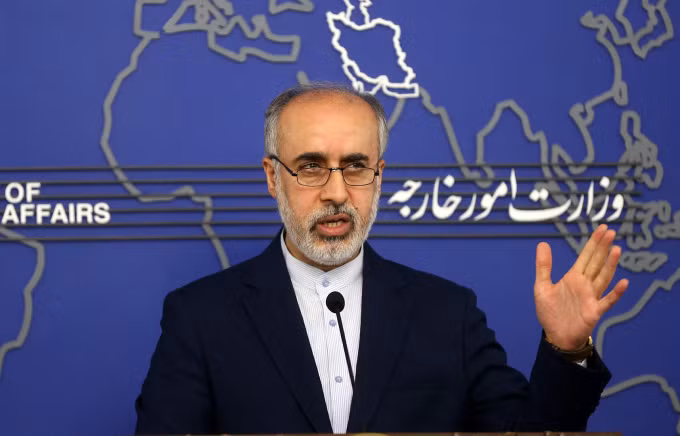 Phát ngôn viên Bộ Ngoại giao Iran Nasser Kanani tại một cuộc họp ở Tehran năm 2022. Ảnh: AFP Phát ngôn viên Bộ Ngoại giao Iran Nasser Kanani tại một cuộc họp ở Tehran năm 2022. Ảnh: AFP