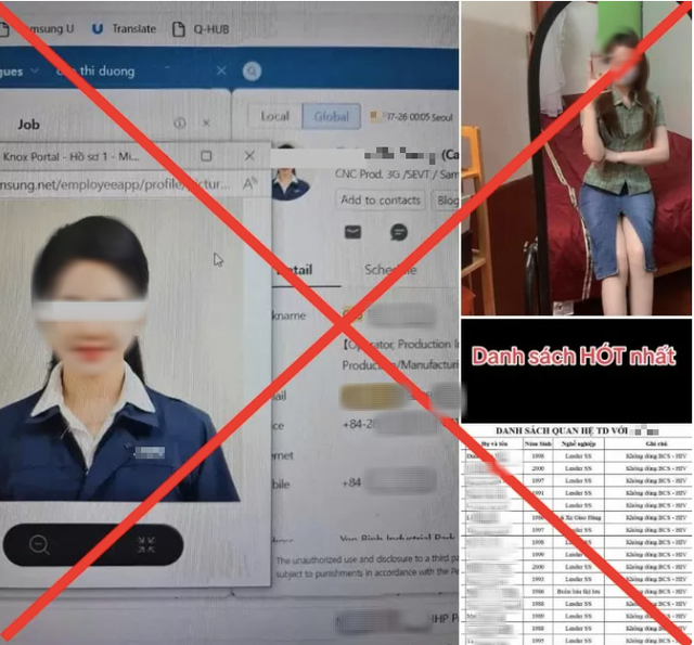 Thông tin nữ nhân viên chưa kiểm chứng được đăng tải trên mạng xã hội. Ảnh chụp màn hình Thông tin nữ nhân viên chưa kiểm chứng được đăng tải trên mạng xã hội. Ảnh chụp màn hình