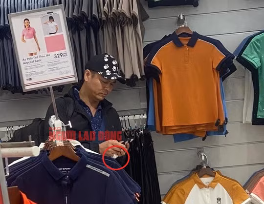 Đối tượng Yang Zhong Wu bị bắt khi đang ở cửa hàng quần áo trên địa bàn TP Pleiku, tỉnh Gia Lai