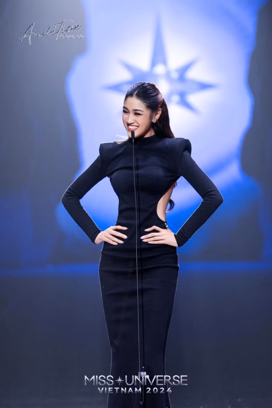 Lê Thị Kim Huyền gây ấn tượng bởi vẻ đẹp ngọt ngào. Cô đặt quyết tâm cao khi đến với Miss Universe Vietnam 2024