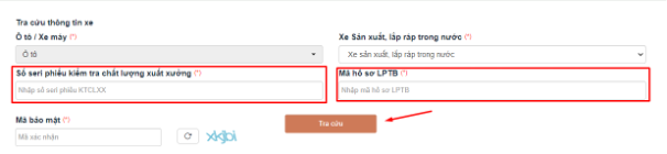 Tra cứu thông tin xe. Tra cứu thông tin xe.