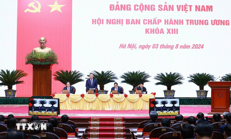 Quang cảnh phiên khai mạc Hội nghị Ban Chấp hành Trung ương khóa XIII. (Ảnh: Dương Giang/TTXVN) Quang cảnh phiên khai mạc Hội nghị Ban Chấp hành Trung ương khóa XIII. (Ảnh: Dương Giang/TTXVN)