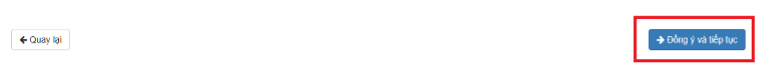 Công dân bấm [Đồng ý và tiếp tục], nhập mã xác nhận để nộp hồ sơ.