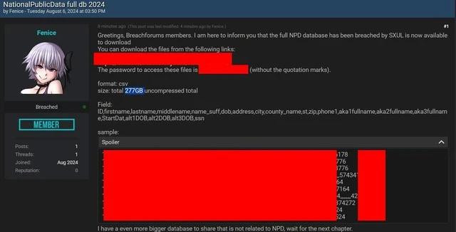 Gần 3 tỉ hồ sơ người dùng Mỹ bị rò rỉ thông tin Gần 3 tỉ hồ sơ người dùng Mỹ bị rò rỉ thông tin