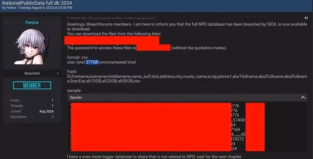 Gần 3 tỉ hồ sơ người dùng Mỹ bị rò rỉ thông tin