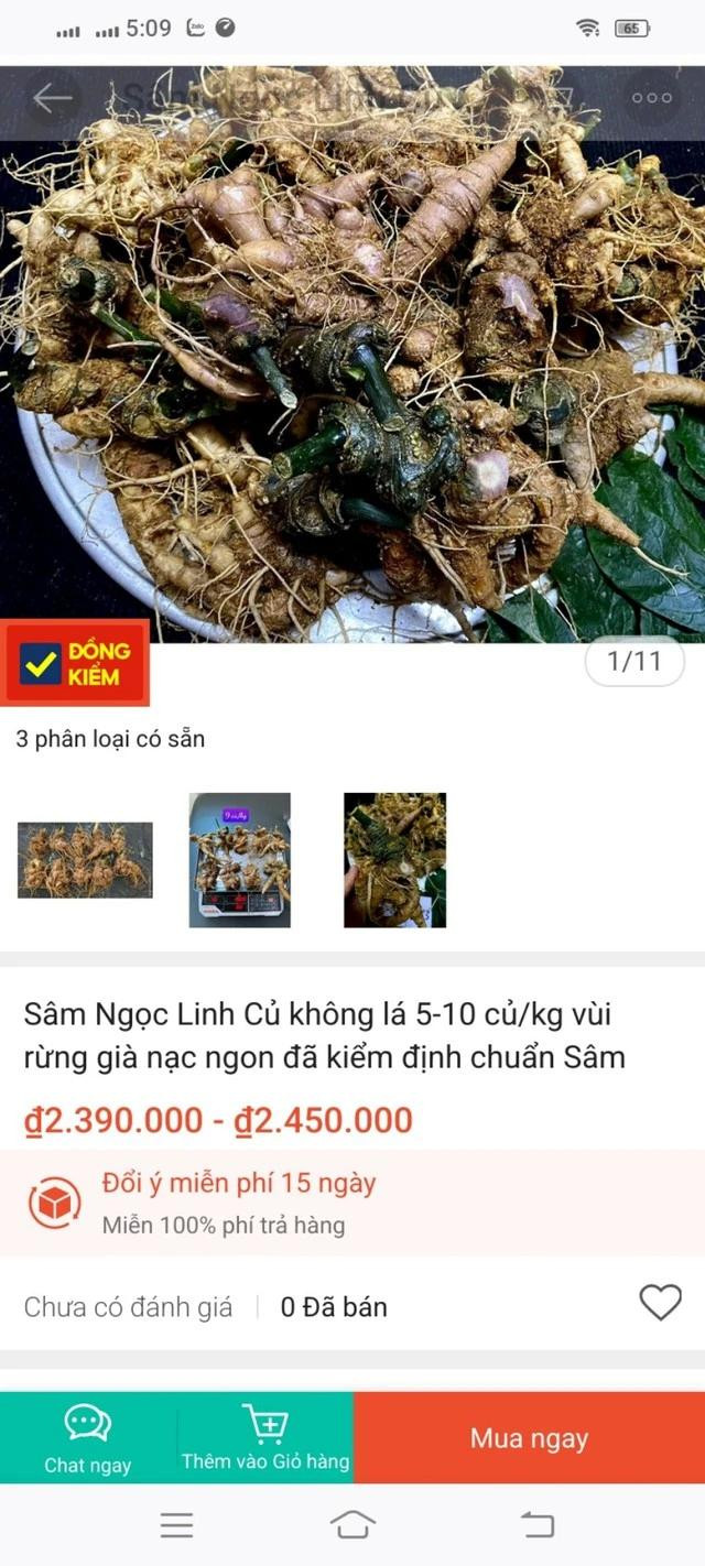 Các trang thương mại điện tử cũng bán sâm gọi là SNL với giá rẻ Các trang thương mại điện tử cũng bán sâm gọi là SNL với giá rẻ