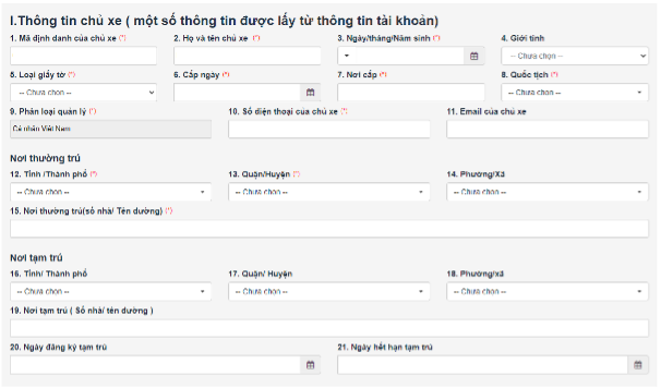 Kiểm tra thông tin và hoàn thiện các thông xe khác còn thiếu nếu có. Kiểm tra thông tin và hoàn thiện các thông xe khác còn thiếu nếu có.