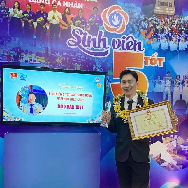 Đỗ Xuân Việt được tuyên dương "Sinh viên 5 tốt" cấp Trung ương. Đỗ Xuân Việt được tuyên dương "Sinh viên 5 tốt" cấp Trung ương.
